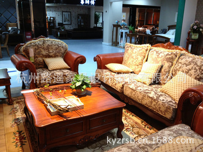 【浙江廠家生產高檔會所 別墅 歐式實木 全牛皮 沙發 配套茶幾】價格,廠家,圖片,沙發,杭州路遙家具設計銷售-